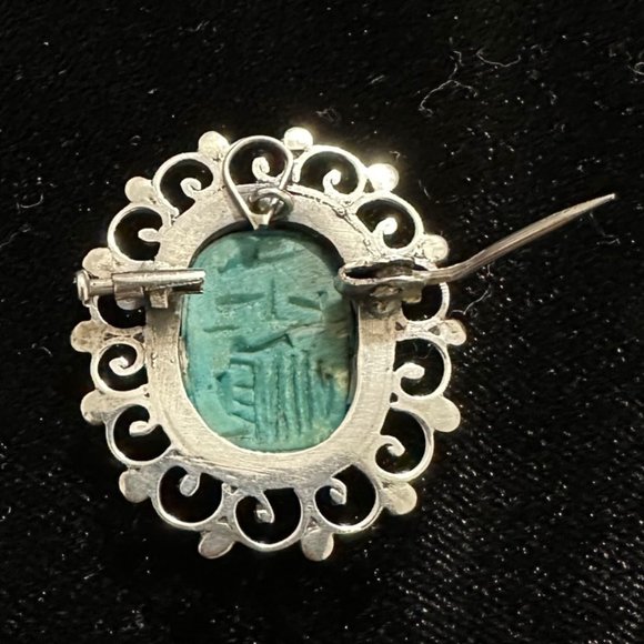 Sterling Turquoise Pin/Pendant - Picture 4 of 4